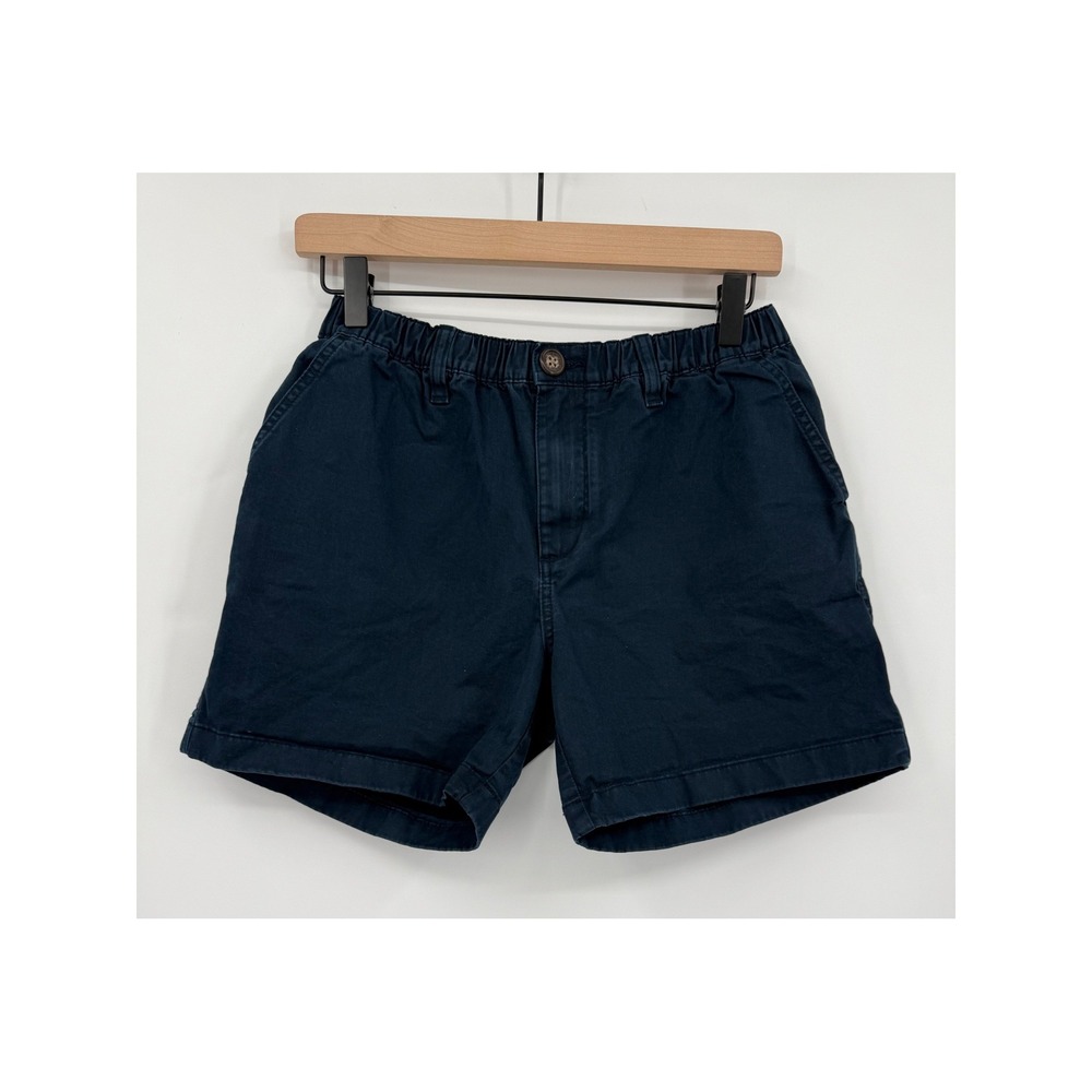 Chubbies Shorts Mens Small Navy Blue Elastic Waist Stretch Casual Chino